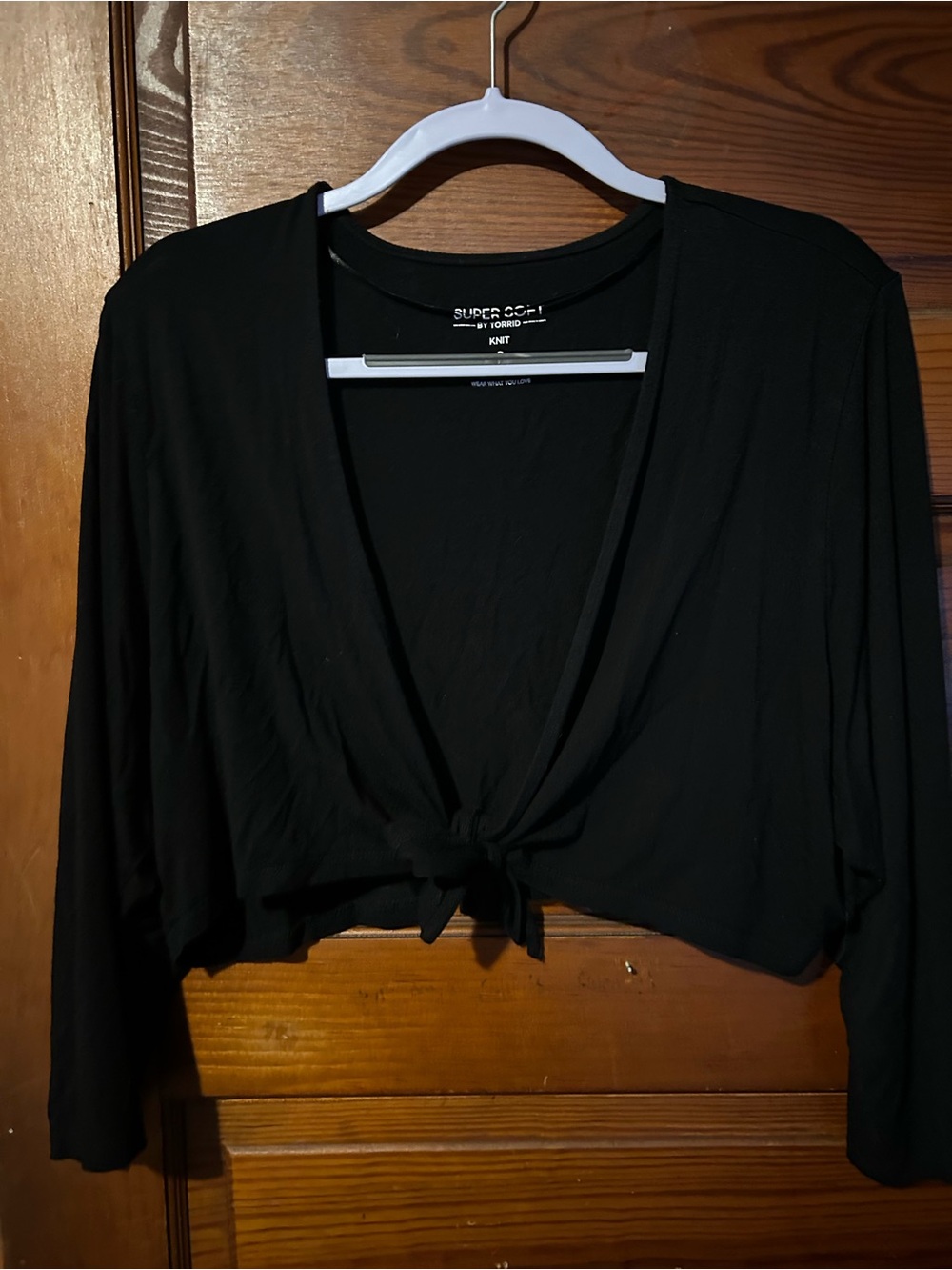torrid Black Tie-Front Shrug Top